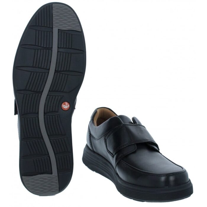 Clarks Un Abode Strap Shoes – Black Leather – Mens Shoes - Crep Direct UK