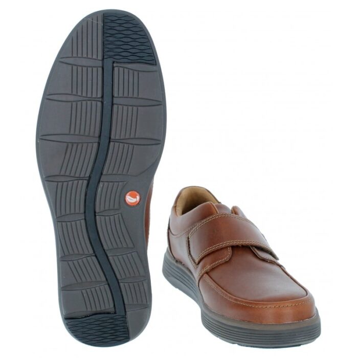 Clarks Un Abode Strap Shoes – Dark Tan Leather – Mens Shoes - Crep Direct UK