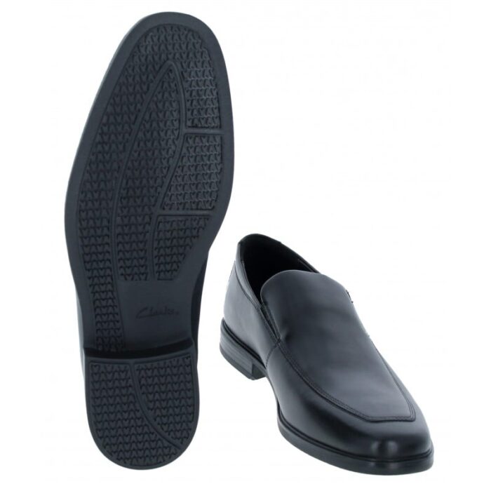 Clarks Howard Edge Shoes – Black Leather – Mens Shoes - Crep Direct UK