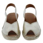 Toni Pons Bernia-P Peep Toe Espadrilles – Platinum Leather – Womens Espadrilles - Crep Direct UK Toni Pons Bernia-P Peep Toe Espadrilles – Platinum Leather – Womens Espadrilles - Crep Direct UK