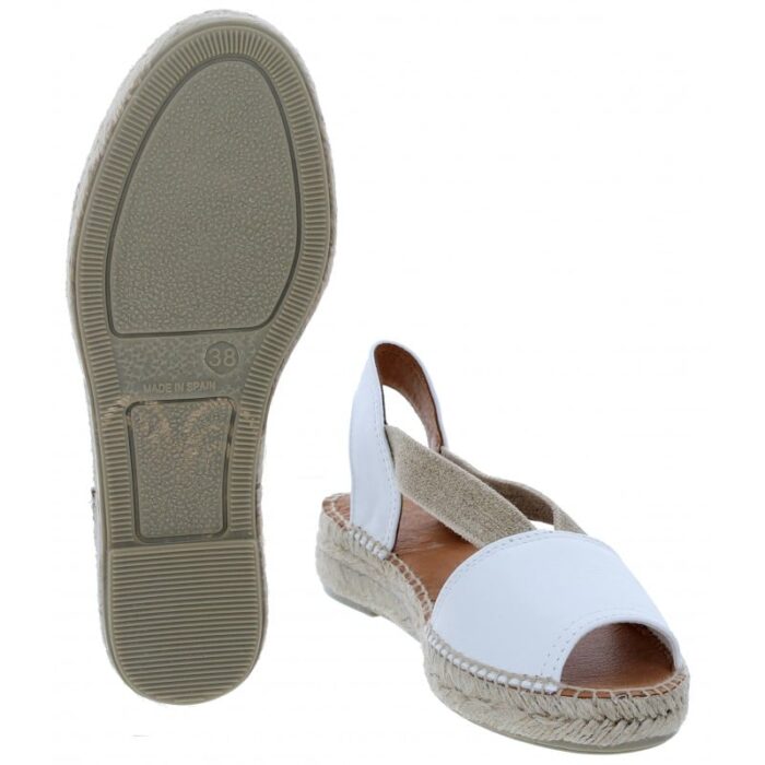 Toni Pons Etna Espadrille Sandals – Blanc Leather – Womens Espadrilles - Crep Direct UK