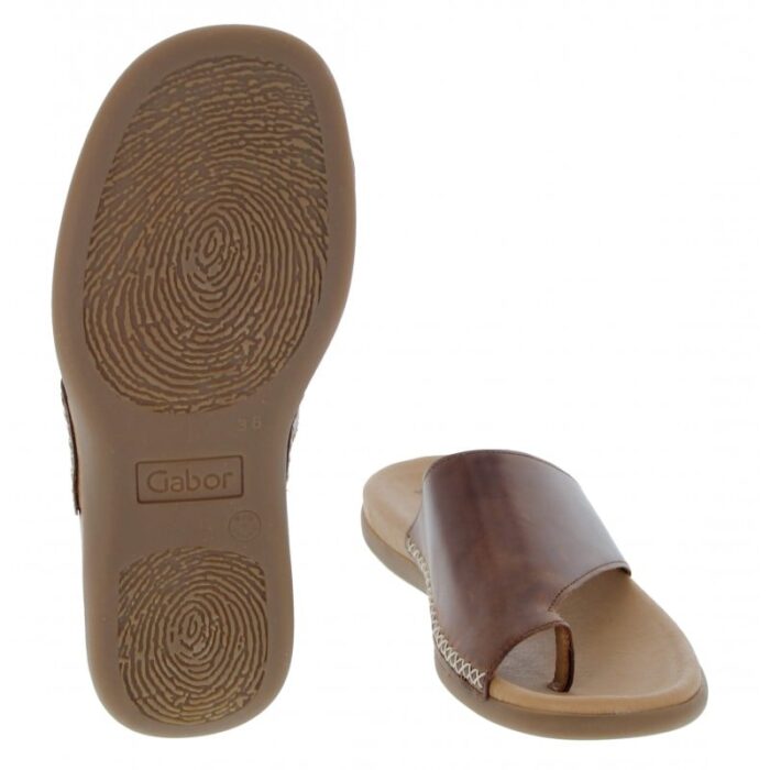 Gabor Lanzarote 43.700 Mules – Peanut Leather – Womens Sandals, Sliders & Toe Posts - Crep Direct UK