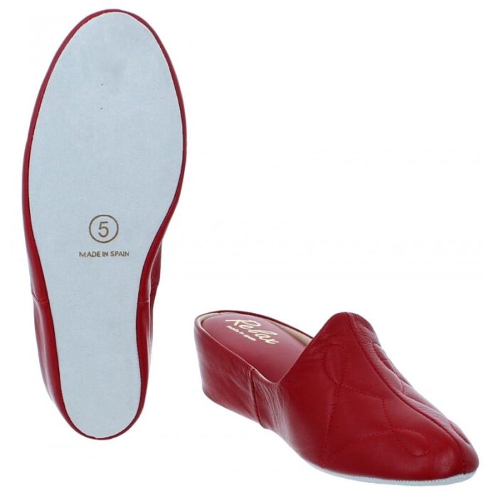 Gabor Relax 7312 Slippers – Red Leather – Womens Slippers - Crep Direct UK