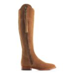 Fairfax and Favor Fairfax & Favor Regular Fit Flat Regina Boots – Tan Suede – Womens Boots - Crep Direct UK