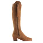 Fairfax and Favor Fairfax & Favor Standard Fit Heeled Regina Boots – Tan Suede – Womens Boots - Crep Direct UK