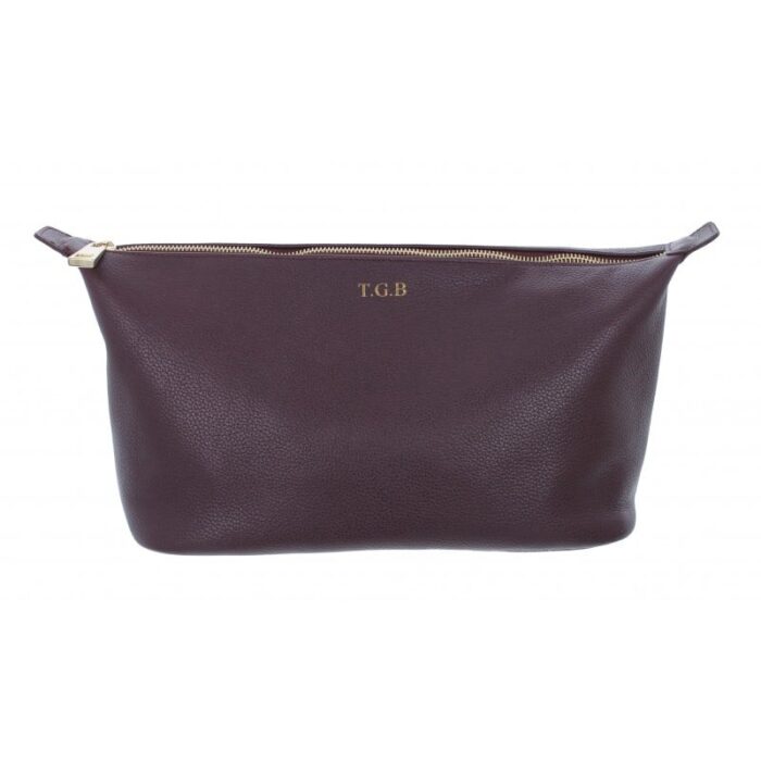 The Golden Boot Golden Boot 03 Slouch Washbag – Burgundy – Personalised Gifts for Her - Crep Direct UK