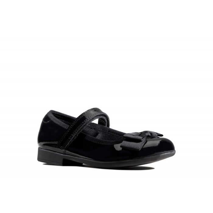 Clarks Scala Tap Kid School Shoes – Black Patent – Girls School Shoes - Crep Direct UK
