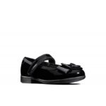 Clarks Scala Tap Toddler School Shoes – Black Patent – Girls School Shoes - Crep Direct UK