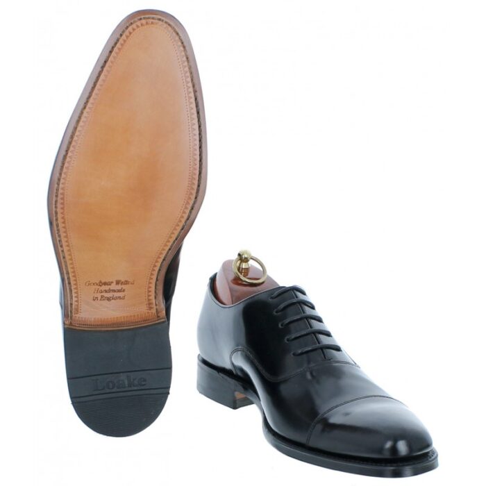 Loake Smith Shoes – Black Leather – Mens Wedding Shoes - Crep Direct UK