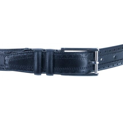 The Golden Boot Golden Boot 10589 Belt – Black Leather – Mens Belts - Crep Direct UK