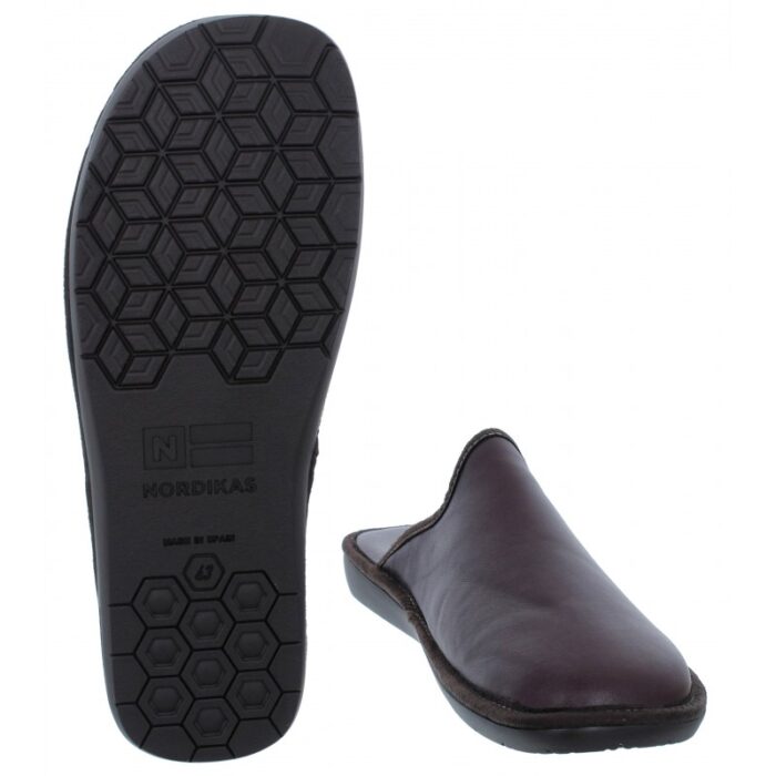 Nordikas Norwood III 131 Mule Slippers – Burdeos Leather – Mens Slippers - Crep Direct UK