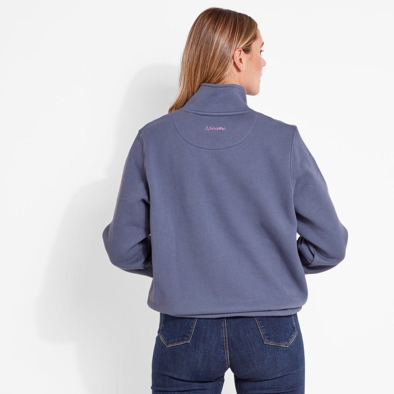 Schoffel St Issey Sweatshirt 2303 – Slate Blue Cotton – Ladies Clothing - Crep Direct UK
