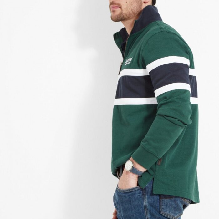 Schoffel Exmouth Heritage Rugby Shirt 3127 – Pine Green Cotton – Mens Clothing - Crep Direct UK