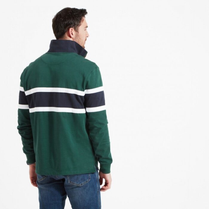 Schoffel Exmouth Heritage Rugby Shirt 3127 – Pine Green Cotton – Mens Clothing - Crep Direct UK