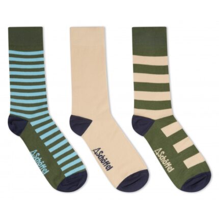 Schoffel Bamboo Sock (Box Of 3) 3949 – Cedar Stripe – Mens Clothing - Crep Direct UK
