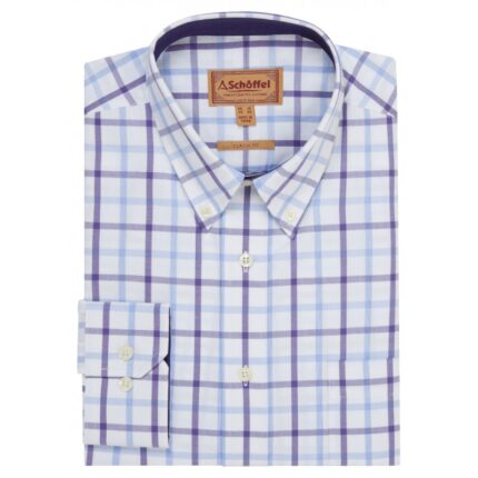 Schoffel Brancaster Classic Shirt 4050 – Bramble Check Cotton – Mens Clothing - Crep Direct UK Schoffel Brancaster Classic Shirt 4050 – Bramble Check Cotton – Mens Clothing - Crep Direct UK