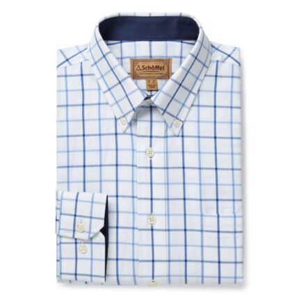 Schoffel Brancaster Classic Shirt 4050 – Blue Check – Mens Clothing - Crep Direct UK Schoffel Brancaster Classic Shirt 4050 – Blue Check – Mens Clothing - Crep Direct UK