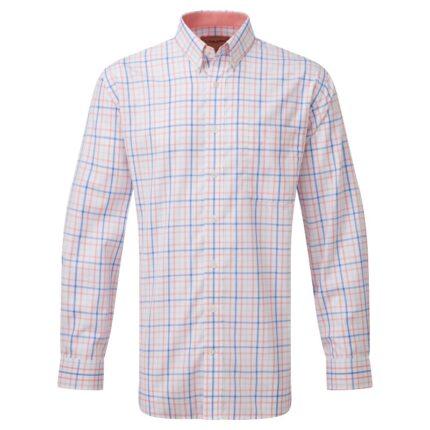 Schoffel Holkham Classic Shirt 4052 – Flamingo / Cloud Blue Cotton – Mens Clothing - Crep Direct UK Schoffel Holkham Classic Shirt 4052 – Flamingo / Cloud Blue Cotton – Mens Clothing - Crep Direct UK