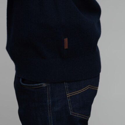 Schoffel Lambswool V Neck Jumper 8880 – Navy – Mens Clothing - Crep Direct UK