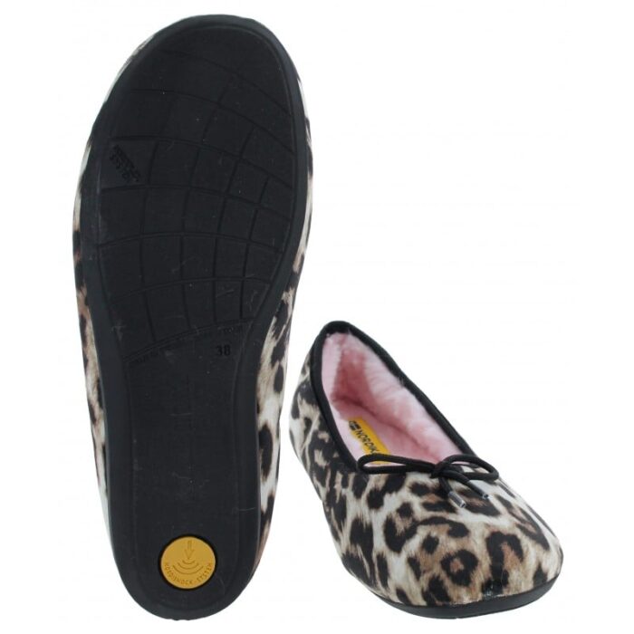 Nordikas 2011 Slippers – Marron Leopard Suede – Womens Slippers - Crep Direct UK
