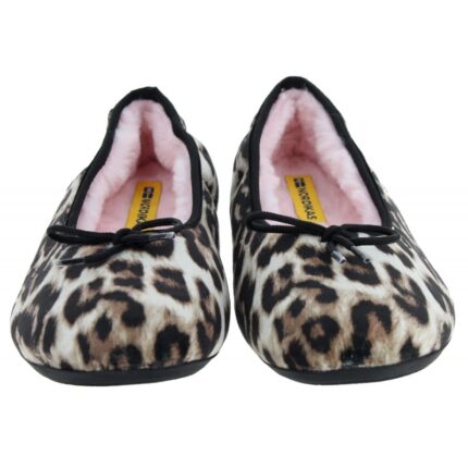 Nordikas 2011 Slippers – Marron Leopard Suede – Womens Slippers - Crep Direct UK