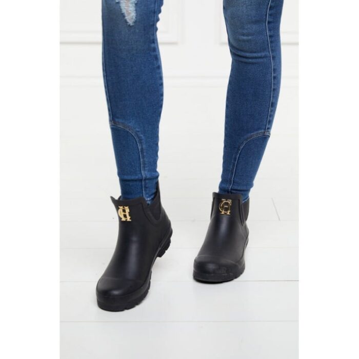 Holland Cooper Rubber Chelsea Boot – Black – Womens Wellingtons - Crep Direct UK