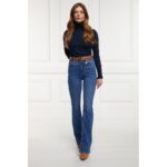 Holland Cooper High Rise Flared Jeans – Denim – Ladies Clothing - Crep Direct UK