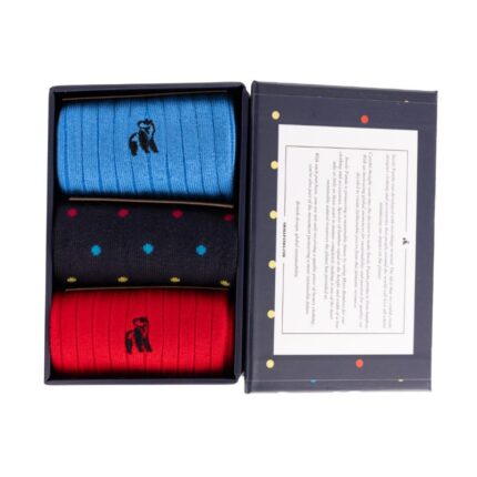 Swole Panda Sock Gift Box 3 Pairs – Multi Spot – Mens Clothing - Crep Direct UK