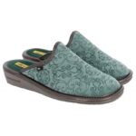 Nordikas 2151-o/8 Mule Slippers – Verde Velvet – Womens Slippers - Crep Direct UK
