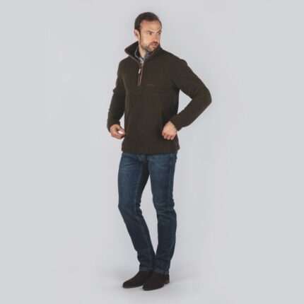 Schoffel Berkeley 1/4 Zip Fleece 21106 – Dark Olive – Mens Clothing - Crep Direct UK