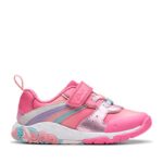Clarks Tidal Star Toddler Trainers – Bright Pink Combi Leather – Girls Shoes - Crep Direct UK