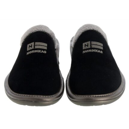 Nordikas 238-O Mule Slippers – Black Suede – Womens Slippers - Crep Direct UK