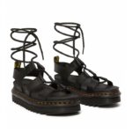 Dr. Martens Nartilla Lace-Up Gladiator Sandals – Black Leather – Womens Sandals, Sliders & Toe Posts - Crep Direct UK