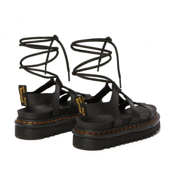 Dr. Martens Nartilla Lace-Up Gladiator Sandals – Black Leather – Womens Sandals, Sliders & Toe Posts - Crep Direct UK