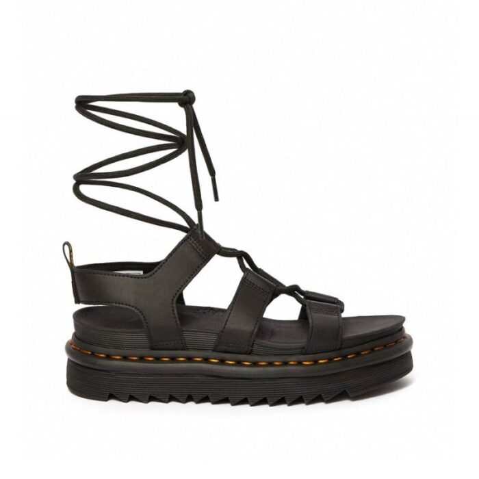 Dr. Martens Nartilla Lace-Up Gladiator Sandals – Black Leather – Womens Sandals, Sliders & Toe Posts - Crep Direct UK