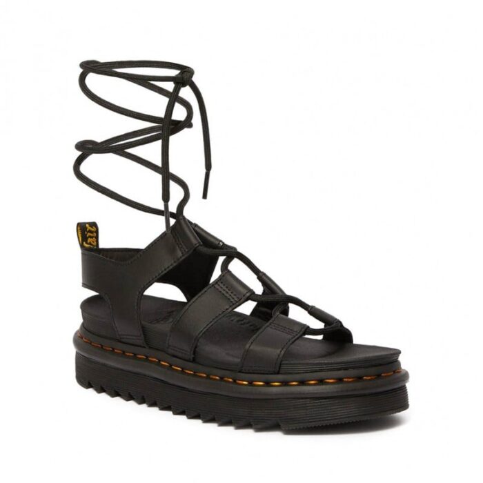 Dr. Martens Nartilla Lace-Up Gladiator Sandals – Black Leather – Womens Sandals, Sliders & Toe Posts - Crep Direct UK