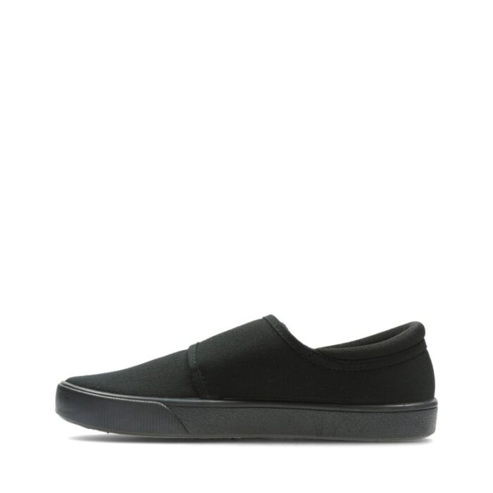 Clarks Hopper Run Plimsolls – Black Textile – Boys School Shoes - Crep Direct UK