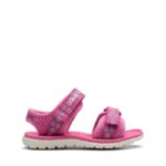 Clarks Surfing Tide T.O Sandals – Hot Pink – Girls Sandals - Crep Direct UK