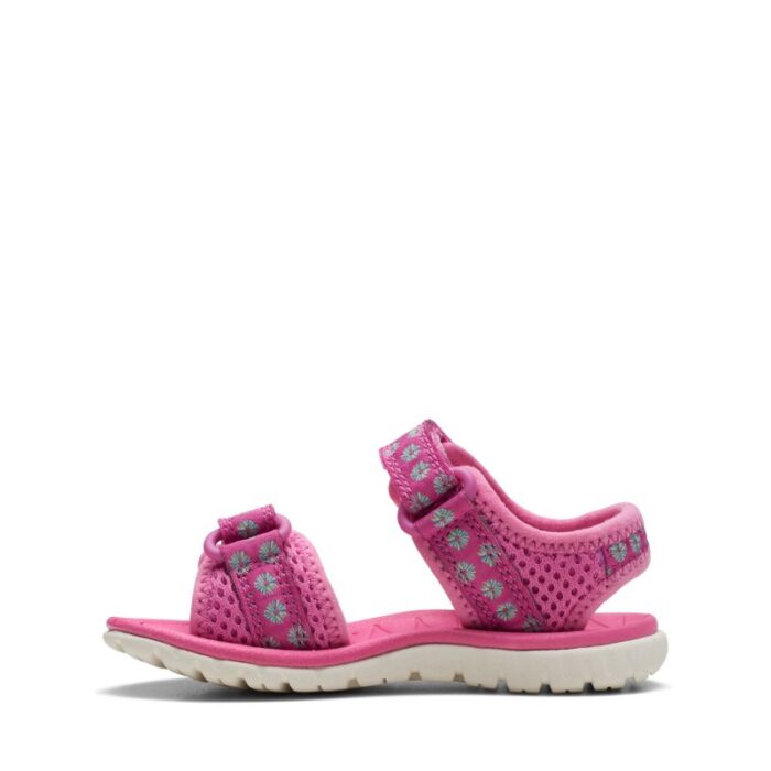 Clarks Surfing Tide T.O Sandals – Hot Pink – Girls Sandals - Crep Direct UK