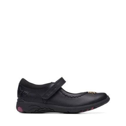 Clarks Relda Sea Kid School Shoes – Black Leather – Girls School Shoes - Crep Direct UK Clarks Relda Sea Kid School Shoes – Black Leather – Girls School Shoes - Crep Direct UK