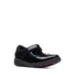 Clarks Relda Sea Kid School Shoes – Black Patent – Girls School Shoes - Crep Direct UK