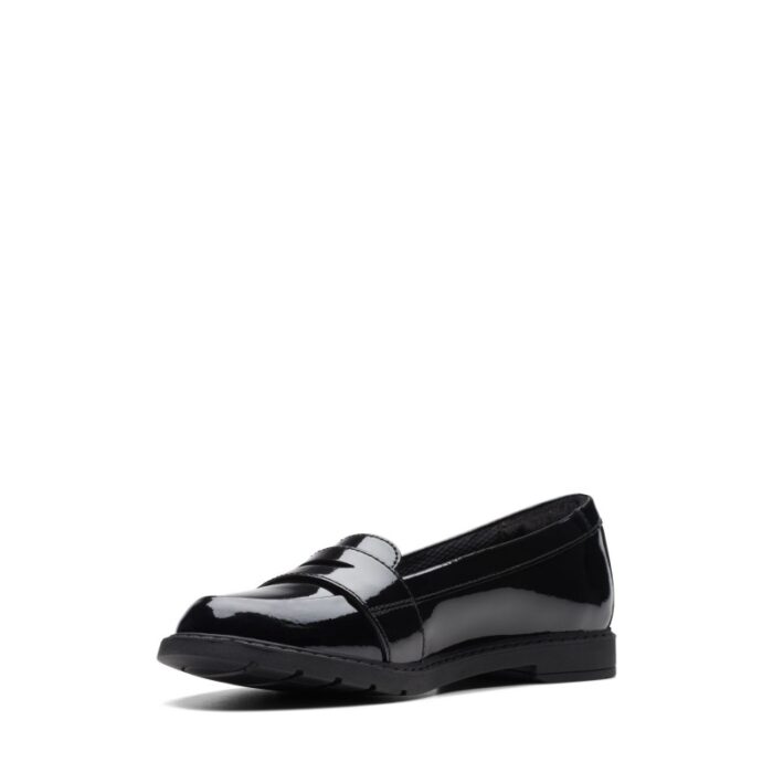 Clarks Scala Loafer Kid School Shoes – Black Patent – Girls School Shoes - Crep Direct UK