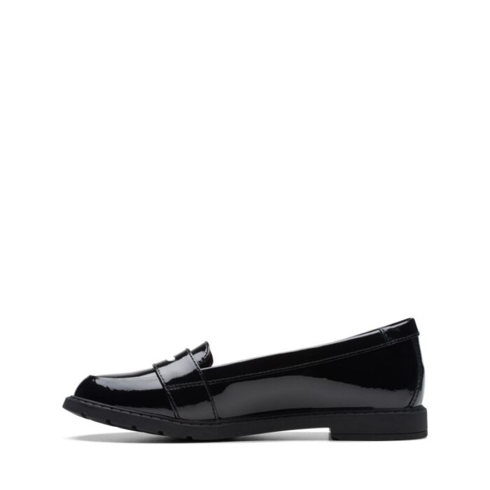 Clarks Scala Loafer Kid School Shoes – Black Patent – Girls School Shoes - Crep Direct UK