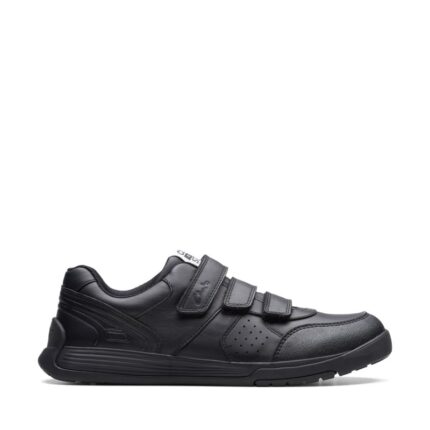 Clarks Cica Star Orb Youth Trainers – Black Leather – Boys School Shoes - Crep Direct UK Clarks Cica Star Orb Youth Trainers – Black Leather – Boys School Shoes - Crep Direct UK
