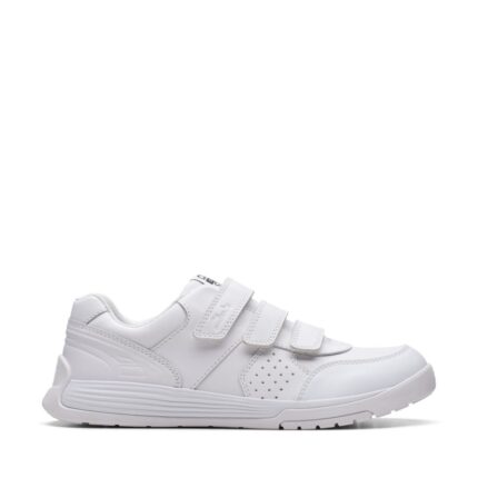 Clarks Cica Star Orb Youth Trainers – White Leather – Boys School Shoes - Crep Direct UK Clarks Cica Star Orb Youth Trainers – White Leather – Boys School Shoes - Crep Direct UK