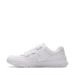 Clarks Cica Star Orb Youth Trainers – White Leather – Boys School Shoes - Crep Direct UK