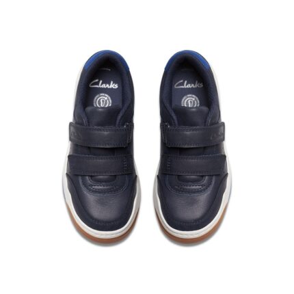 Clarks Urban Solo Kids Shoes – Navy Leather – Boys Shoes - Crep Direct UK