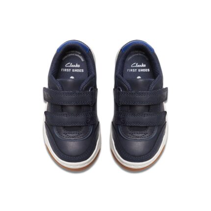 Clarks Urban Solo Toddler Shoes – Navy Leather – Boys Shoes - Crep Direct UK