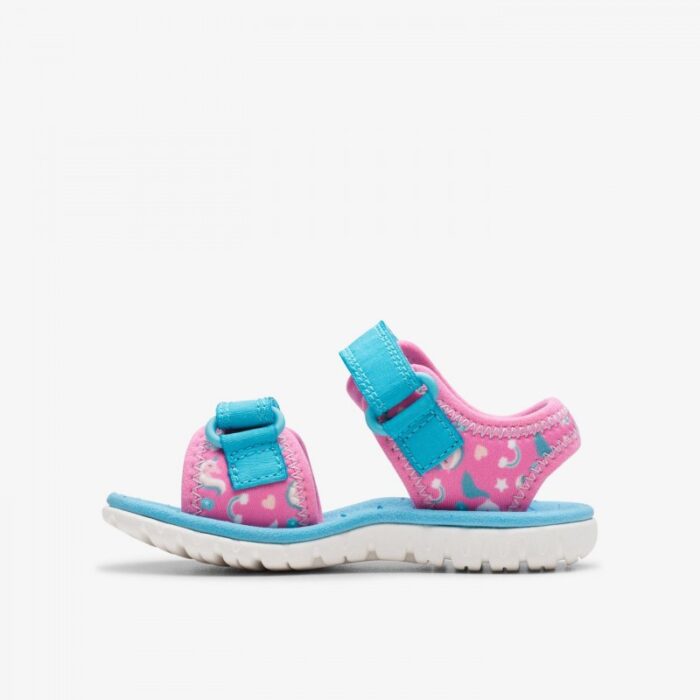 Clarks Surfing Tide Toddler Sandals – Hot Pink – Girls Sandals - Crep Direct UK