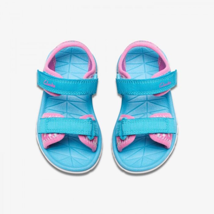Clarks Surfing Tide Toddler Sandals – Hot Pink – Girls Sandals - Crep Direct UK